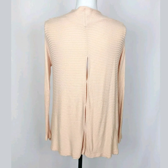 Free People Lover Pink Mock Neck Ribbed Sweater - Picture 7 of 8